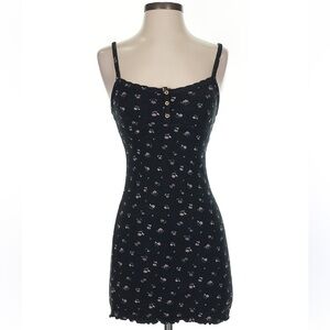 Black Floral Mini Dress